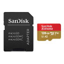 128GB microSDXCJ[h }CNSD SanDisk TfBXN Extreme UHS-I U3 V30 A2 R:160MB/s W:90MB/s COe[ SDSQXA1-128G-GN6MA 