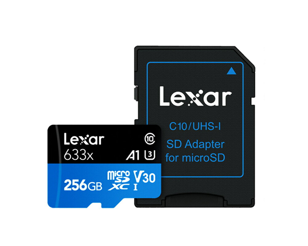 256GB microSDXCJ[h }CNSD Lexar LT[ Class10 UHS-1 U3 V30 A1 R:95MB/s W:45MB/s SDA_v^t COe[ LSDMI256BBAP633A 