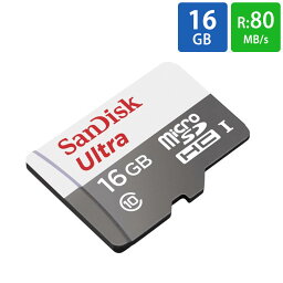 マイクロSDカード microSD 16GB microSDカード microSDHC SanDisk サンディスク Ultra CLASS10 UHS-I R___80MB/s 海外リテール SDSQUNS-016G-GN3MN ◆メ