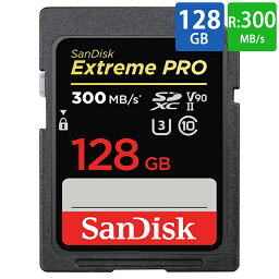 SDカード SD 128GB SDXC UHS-II SanDisk サンディスク <strong>Extreme</strong> PRO U3 V90 R___300MB/s W___260MB/s 海外リテール SDSDXDK-128G-GN4IN ◆宅