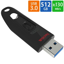 USBメモリ USB 512GB USB3.0 SanDisk サンディスク Ultra スライド式 R___130MB/s 海外リテール SDCZ48-512G-G46 ◆メ