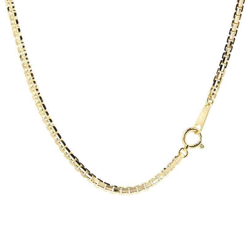 18金 ネックレス レディース 女性 妻 彼女 チェーン k18 18k 80cm イエローゴールドk18 チェーン だけ チェーンのみ ベネチアン チェーン 16面カット 地金 k18 女性 人気