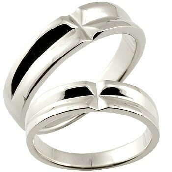クロス 結婚指輪 マリッジリング ペアリング プラチナ900結婚記念リング 2本セット【送料無料】