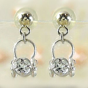 【マラソン201207_ファッション】【マラソン1207P02】アクアマリンピアス　ホワイトゴールドk18k18wg　ハンドバック鞄　3月の誕生石アクアマリンアクアマリンピアスホワイトゴールドK18【工房直販】