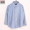 2000s キッズ用 ラルフローレン ボタンダウンシャツ★【USA買い付け】 【古着】 【中古】 【ユーズド】 ブルー POLO ハロウィン 衣装 仮装