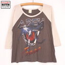 2000s OBEY プリント ラグランTシャツ★【USA買い付け】 【古着】 【ユーズド】 Mサイズ チャコールグレー プレゼント ギフト 衣装