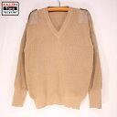 古着 90s コマンドセーター★90年代 【USA買い付け】 【古着】 【中古 】 【ユーズド】 Lサイズ ベージュ ブラウン ミリタリー ニット プレゼント ギフト 衣装 ぽっきり