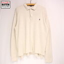 USA買い付け!ラルフローレン ワッフル地 長袖ポロシャツ★XLサイズ Lサイズ 大きいサイズ ビッグサイズ 【USA買い付け】 【古着】 【中古】 【ユーズド】 白 ホワイト 長袖シャツ POLO ラルフ