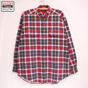 90s TOMMY HILFIGER チェック 長袖 コーデュロイシャツ 古着 ★ XLサイズ