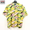 アロハ ハワイアン 柄シャツ 黄色 アメカジ 中古 USED
