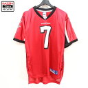 2000s NFL アトランタ・ファルコンズ マイケル・ヴィック #7 ゲーム ジャージ シャツ Reebok製 アメフト 古着 ★ 表記ボーイズ XLサイズ レッド
