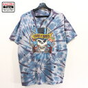 古着 ガンズ・アンド・ローゼズ BORO スカル プリント 半袖 タイダイ ロックTシャツ ★ 表記Mサイズ