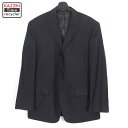 00s ジョルジオアルマーニ GIORGIO ARMANI ストライプ柄 テーラードジャケット 古着 ★ メンズ Lサイズ相当 ブラック