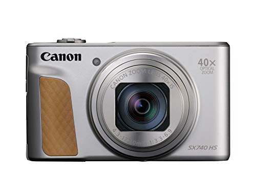 （即納在庫あり）Canon コンパクト<strong>デジタルカメラ</strong> PowerShot SX740 HS シルバー 光学40倍ズーム/4K動画/Wi-Fi対応 PSSX740HSSL
