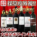 【送料無料】第82弾!採算度外視の謝恩企画!京橋ワイン厳選!特大感謝の大満足赤ワイン6本セット!!|還暦祝い ワインセット