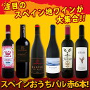 【送料無料】スペイン全土の地ワイン満喫!スペインおうちバル赤ワイン6本セット!