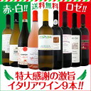 【送料無料】≪赤・白・ロゼ★バラエティ豊かな個性を満喫!!≫特大感謝の激旨イタリアワイン9本セット!!