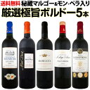 【送料無料】秘蔵マルゴー&モン・ペラ入り★厳選極旨ボルドー5本セット!!