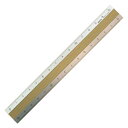 【ミドリ/デザインフィル】アルミ&ウッド定規 15cm【うす茶】 42257-006 【あす楽対応】