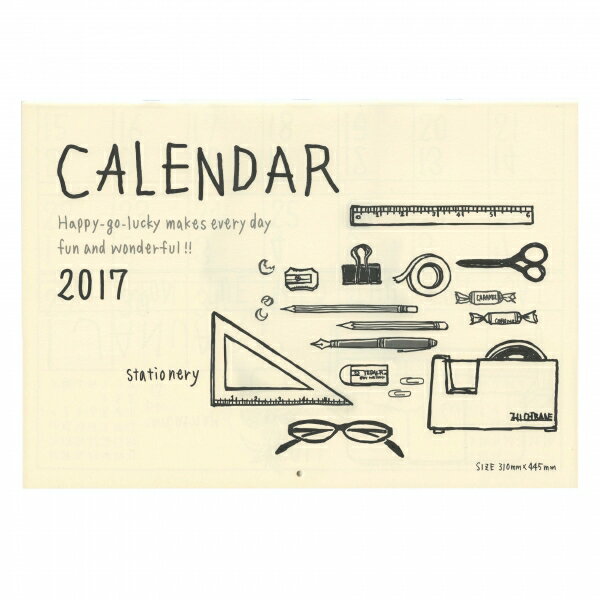【リュリュ】イラストカレンダー 壁掛けタイプ＜2017年1月から2018年1月対応＞　C-…...:kdmbz:10129847
