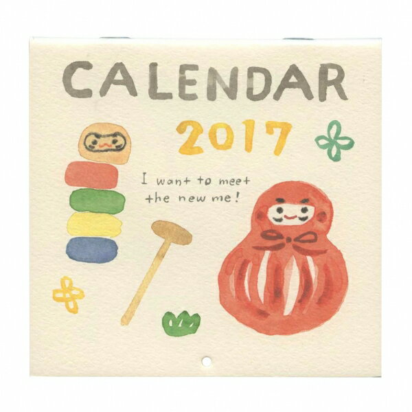【リュリュ】水彩イラストカレンダー＜2017年1月から2018年1月対応＞ 壁掛けタイプ　…...:kdmbz:10129850