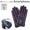 スマートフォン対応 iTouch Gloves 本革 スマホ手袋 レディース ( MOON ・ブラック×チェック/S)【 ムーン スマホ 手袋 革 送料無料 女性用 レザー】【RCP】【楽ギフ_包装】(あす楽対応)