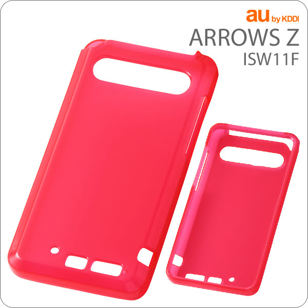 [au ARROWS Z ISW11F専用]ソフトジャケット(ライブピンク)RT-ISW11FC7/WR【スマホケース/スマホカバー】【スマートフォン/アローズ ズィー/Android/アンドロイド】