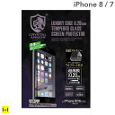 iPhone7 iPhone8 ガラスフィルム クリスタルアーマー 全面 アンチグレア ブルーライトカット 0.28mm (ブラック)【 アイフォン7 アイフォン8 強化ガラス フィルム 反射防止 曲面 】