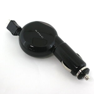 車載用microUSB携帯充電器デジタルチャージャーXR(ブラックメッキ/microUSB/ブルーLED)