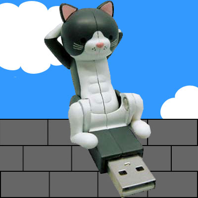 腹筋猫 ふっきん にゃんこ USB ( シロクロ )【 11％OFF 】【マラソン201207_趣味】