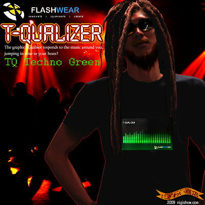 〔在庫アリ！〕光るTシャツTコライザー2009-2010バージョン【テクノグリーン】T-Qualizer★TQTechnoGreen