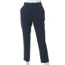 aiai 麻混ストレッチ テーパードパンツ レディース 302-073