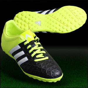 エース15.4TFJコアブラック×ランニングホワイト【adidas|アディダス】ジュニアトレーニングシューズb27022