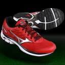 ウエーブライダー 20 レッド×シルバー 【MIZUNO|ミズノ】ランニングシューズj1gc170303