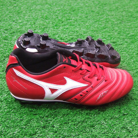 スーパーソニックウエーブ Jr MD　レッド×ホワイト　【MIZUNO|ミズノ】サッカージュニアスパイク12kp-11001★51％OFF★　