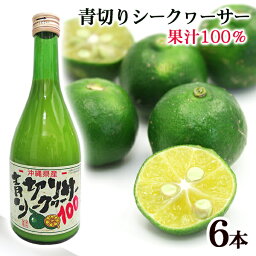 <strong>青切りシークワーサー100</strong>　500ml×6本【送料無料】　│沖縄産シークワーサー果汁100％原液 ノビレチン│