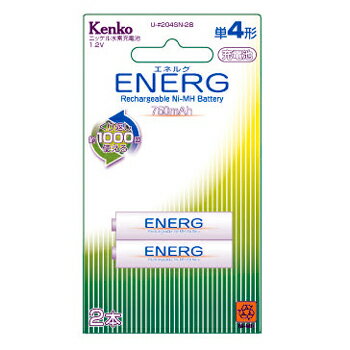 【即配】KENKO(ケンコー) 単4形ニッケル水素充電池 ENERGエネルグ U-#204SN-2B【アウトレット】【メール便送料無料】【smtb-u】【10Aug12P】【10P_0816】約1000回くり返し使用できる経済的な充電池