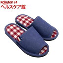 外縫スリッパ M デニム レッド 25cm 3750(1足)...