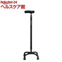 ソフトグリップカーボン4点杖+ ブラック(1本入)
