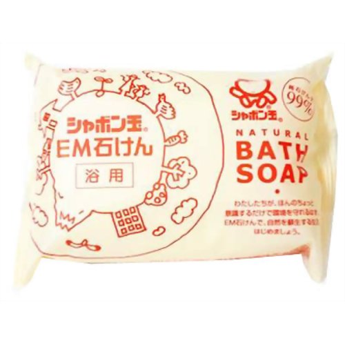 無添加 シャボン玉 EM石けん 浴用 100g(無添加石鹸)[シャボン玉石けん 無添加石鹸 ケンコーコム]無添加 シャボン玉 EM石けん 浴用 100g(無添加石鹸)/シャボン玉石けん/無添加石鹸/税込\1980以上送料無料