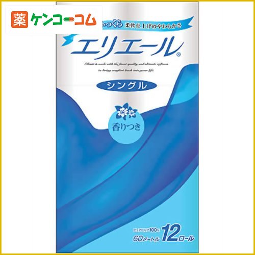 エリエール トイレットティシュー シングル12R入[大王製紙 エリエール トイレットペーパー シングル ケンコーコム【2sp_120810_green】]