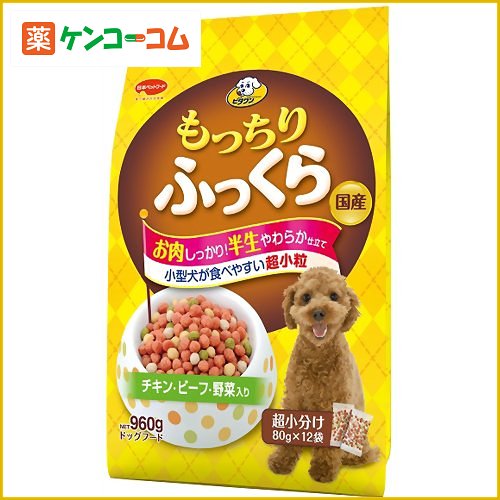 ビタワン もっちりふっくら チキン・ビーフ・野菜入り (80g×12袋)[ビタワン ドッグフード(ふっくら食感) ケンコーコム]