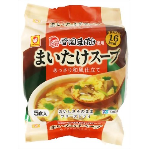 【ケース販売】素材のチカラ まいたけスープ 5食入×12袋[マルちゃん きのこスープ ケンコーコム]