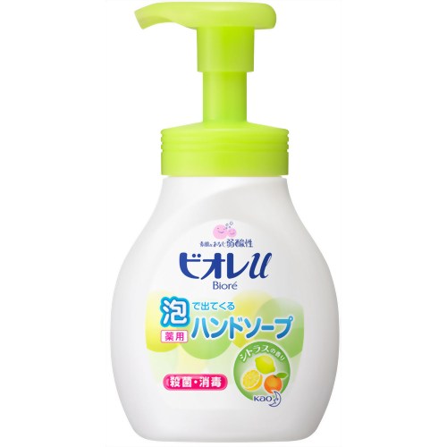 ビオレu 薬用泡で出てくるハンドソープ シトラスの香り ポンプ 280ml[花王 ビオレu(ビオレユー) 薬用ハンドソープ ケンコーコム]