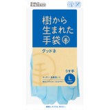 樹から生まれた手袋 グッドネうす手 ブルー L 1双[樹から生まれた手袋 グッドネ 台所用手袋]