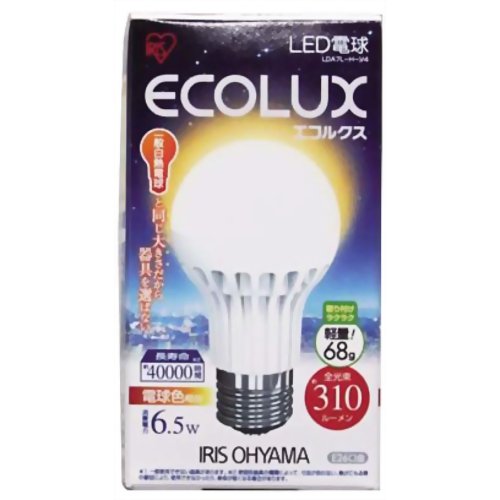 アイリスオーヤマ LED電球(小形電球形) エコルクス 電球色相当 E26口金 全光束310lm LDA7L-H-V4