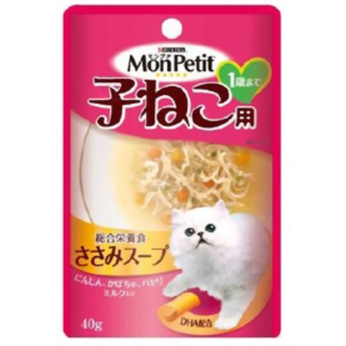 モンプチパウチスープ 子ねこ用ささみスープ 40g[モンプチ キャットフード(スープ) ケンコーコム]