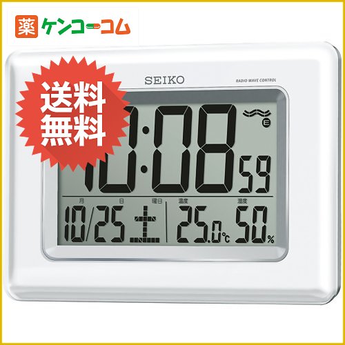 セイコー 温度・湿度表示付き 電波時計(掛置兼用) SQ424W[セイコー 電波時計 ケンコーコム]