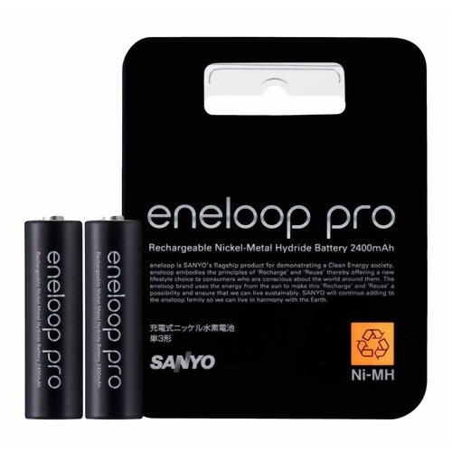 SANYO eneloop pro(エネループ プロ) 充電式ニッケル水素電池 単3形2本パック HR-3UWX-2BP[eneloop(エネループ) 単3形充電池 ケンコーコム]