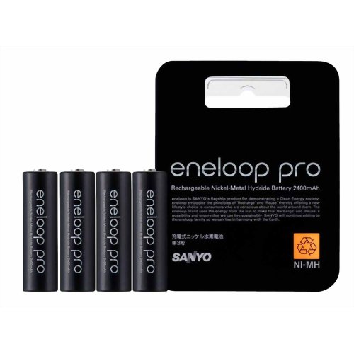 SANYO eneloop pro(エネループ プロ) 充電式ニッケル水素電池 単3形4本パック HR-3UWX-4BP[eneloop(エネループ) 単3形充電池 ケンコーコム]